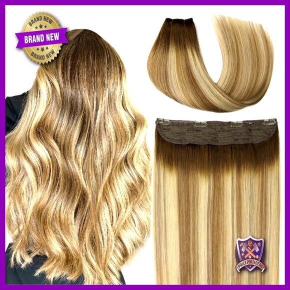 14 Inch Human Hair Extensions 70g Straight Wire Clip-In Hairpiece main image 4